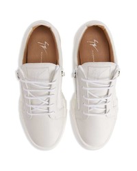 Baskets basses en cuir blanches Giuseppe Zanotti