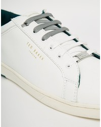 Baskets basses en cuir blanches Ted Baker