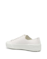 Baskets basses en cuir blanches Jil Sander