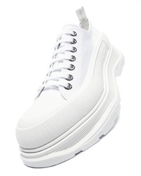 Baskets basses en cuir blanches Alexander McQueen