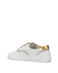 Baskets basses en cuir blanches Saint Laurent