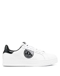 Baskets basses en cuir blanches VERSACE JEANS COUTURE