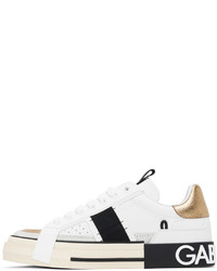 Baskets basses en cuir blanches Dolce & Gabbana