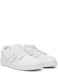 Baskets basses en cuir blanches New Balance