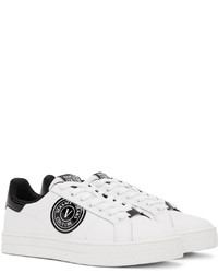 Baskets basses en cuir blanches VERSACE JEANS COUTURE