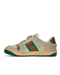 Baskets basses en cuir blanches Gucci