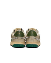 Baskets basses en cuir blanches Gucci