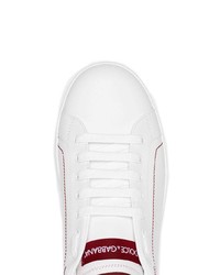 Baskets basses en cuir blanches Dolce & Gabbana