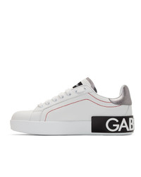 Baskets basses en cuir blanches Dolce And Gabbana