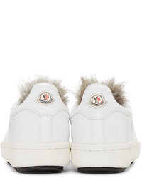 Baskets basses en cuir blanches Moncler