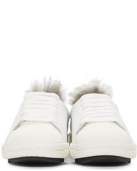 Baskets basses en cuir blanches Moncler