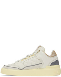 Baskets basses en cuir blanches Balmain