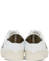 Baskets basses en cuir blanches Tom Ford