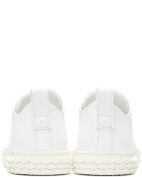 Baskets basses en cuir blanches Giuseppe Zanotti