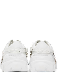 Baskets basses en cuir blanches Rombaut