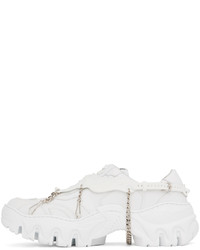 Baskets basses en cuir blanches Rombaut