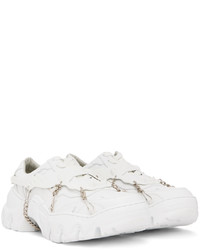 Baskets basses en cuir blanches Rombaut