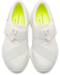 Baskets basses en cuir blanches Christopher Kane