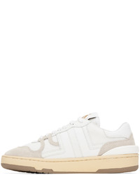 Baskets basses en cuir blanches Lanvin