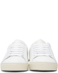 Baskets basses en cuir blanches Saint Laurent