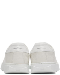 Baskets basses en cuir blanches Ferragamo