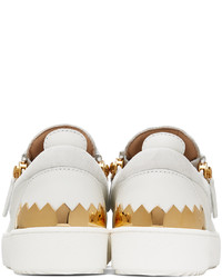 Baskets basses en cuir blanches Giuseppe Zanotti