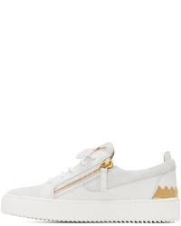 Baskets basses en cuir blanches Giuseppe Zanotti