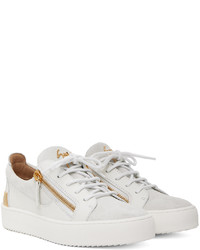 Baskets basses en cuir blanches Giuseppe Zanotti