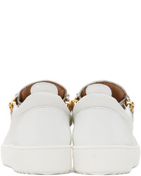 Baskets basses en cuir blanches Giuseppe Zanotti