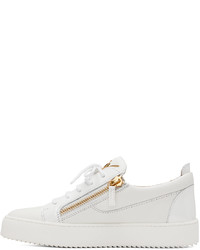 Baskets basses en cuir blanches Giuseppe Zanotti