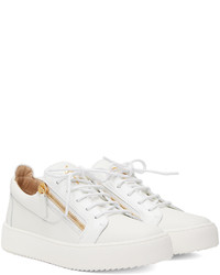 Baskets basses en cuir blanches Giuseppe Zanotti