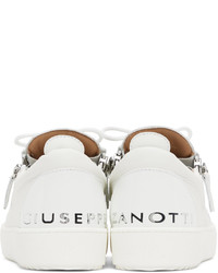 Baskets basses en cuir blanches Giuseppe Zanotti