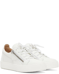 Baskets basses en cuir blanches Giuseppe Zanotti