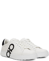 Baskets basses en cuir blanches Ferragamo