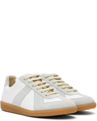 Baskets basses en cuir blanches Maison Margiela