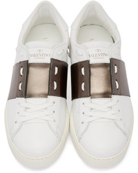 Baskets basses en cuir blanches Valentino