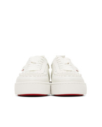 Baskets basses en cuir blanches Christian Louboutin