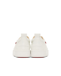 Baskets basses en cuir blanches Christian Louboutin