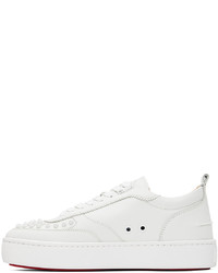 Baskets basses en cuir blanches Christian Louboutin