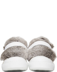 Baskets basses en cuir blanches Moncler