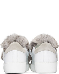 Baskets basses en cuir blanches Moncler