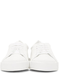 Baskets basses en cuir blanches Jil Sander