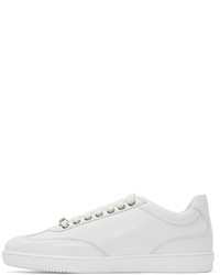 Baskets basses en cuir blanches Versace