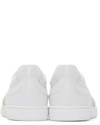 Baskets basses en cuir blanches Versace