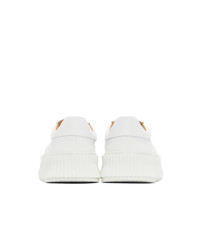 Baskets basses en cuir blanches Jil Sander