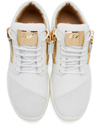 Baskets basses en cuir blanches Giuseppe Zanotti