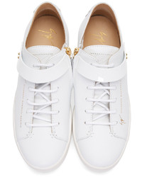 Baskets basses en cuir blanches Giuseppe Zanotti