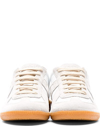 Baskets basses en cuir blanches Maison Martin Margiela