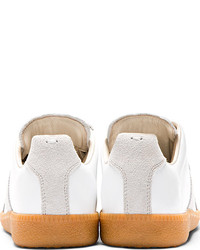 Baskets basses en cuir blanches Maison Martin Margiela