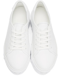 Baskets basses en cuir blanches Versus